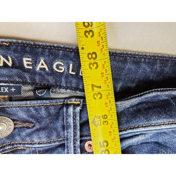 American Eagle Outfitters Size 32X29 Mens Slim Straight Airflex + Blue Jeans - Picture 9 of 12